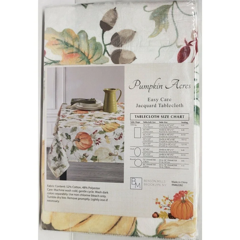 1 Printed Fabric Jacquard Tablecloth,60